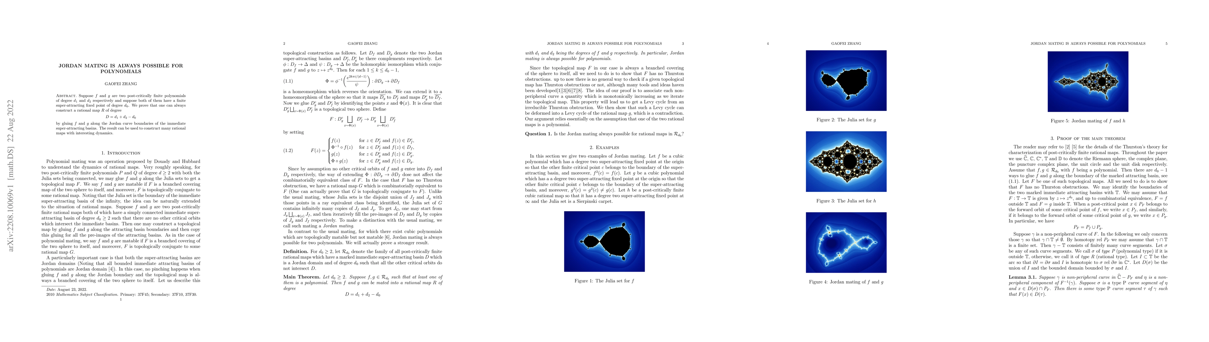 Thumbnail for Jordan mating is always possible for polynomials