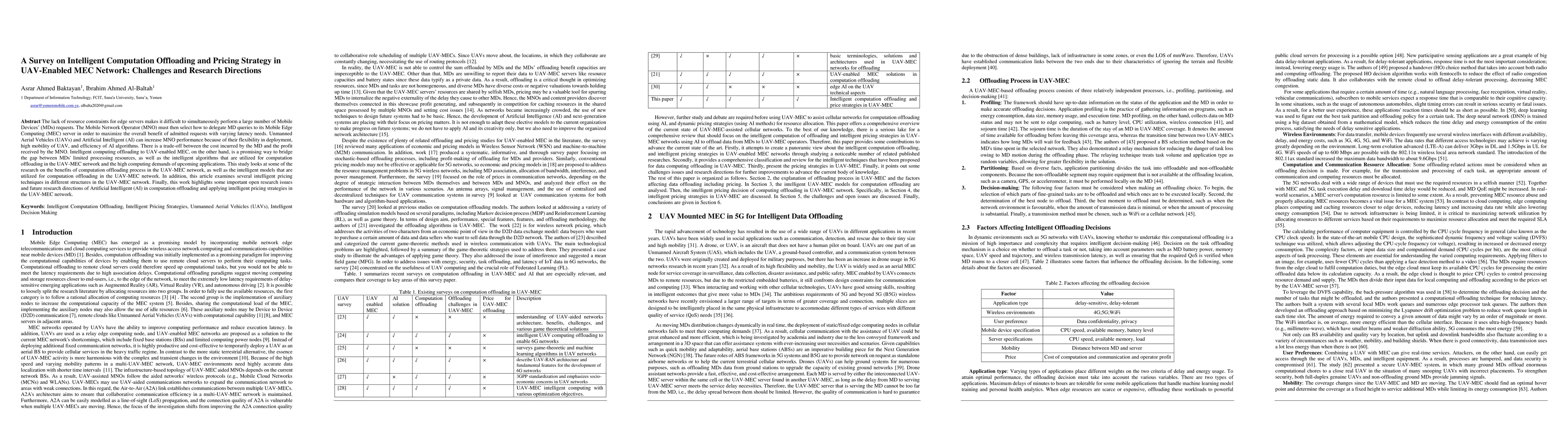 Thumbnail for A Survey on Intelligent Computation Offloading and Pricing Strategy in
  UAV-Enabled MEC Network: Challenges and Research Directions