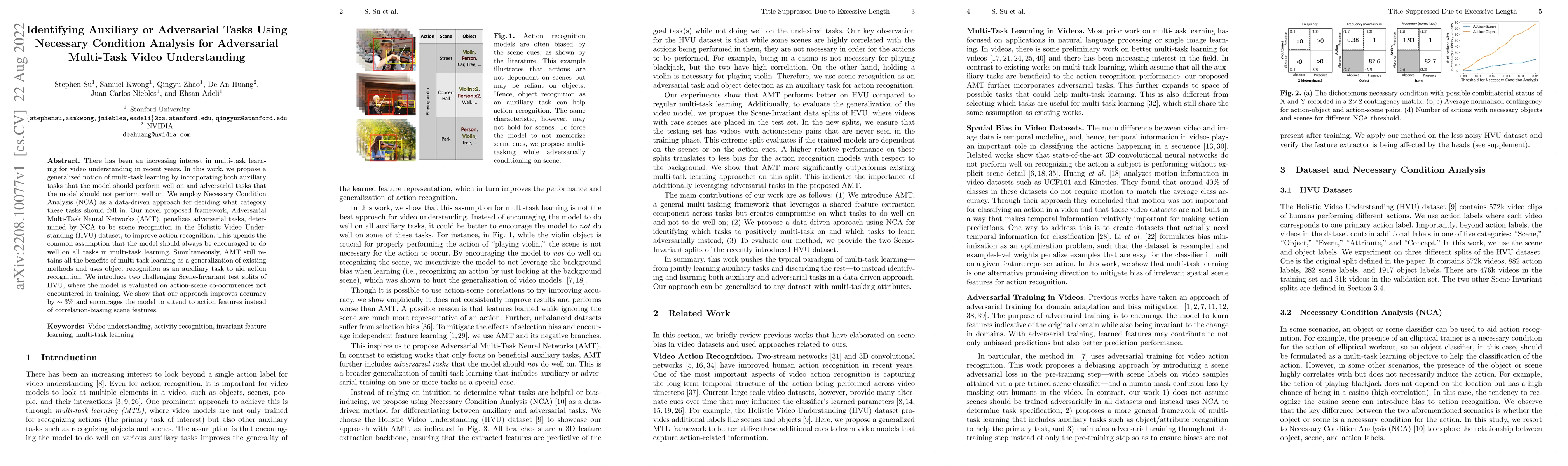 Thumbnail for Identifying Auxiliary or Adversarial Tasks Using Necessary Condition
  Analysis for Adversarial Multi-task Video Understanding