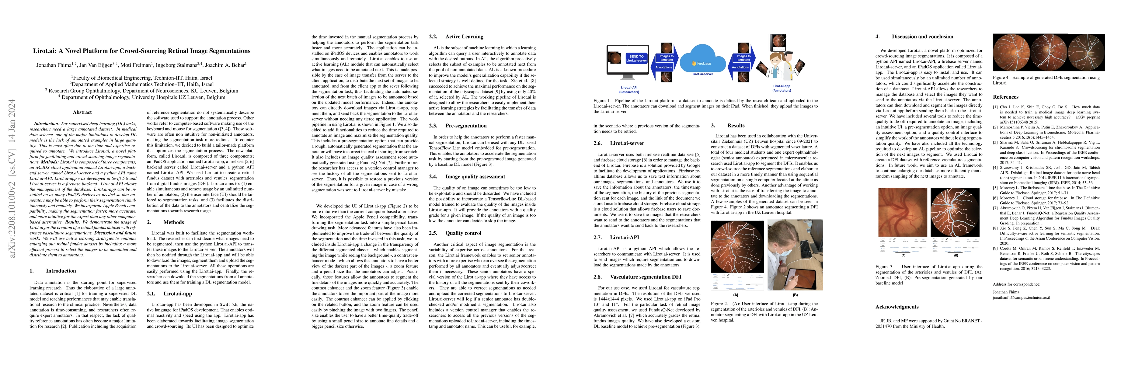 Thumbnail for Lirot.ai: A Novel Platform for Crowd-Sourcing Retinal Image
  Segmentations
