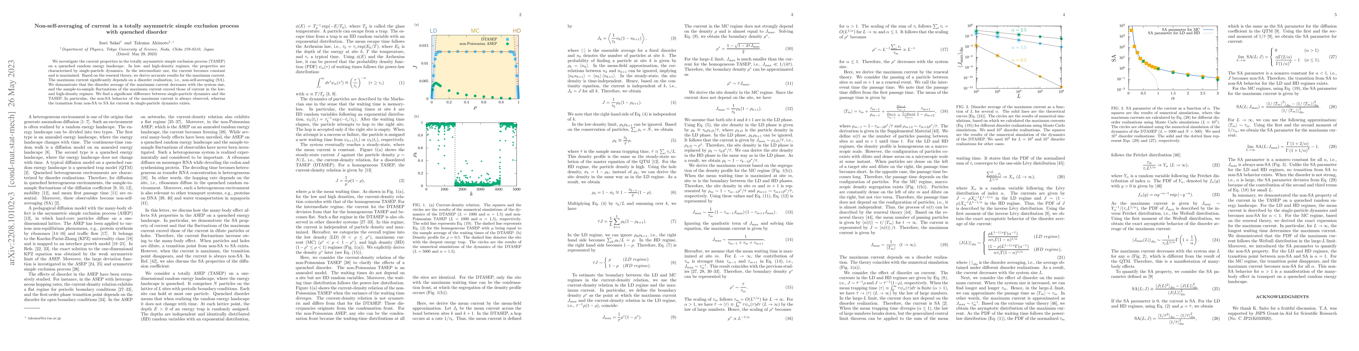 Thumbnail for Non-self-averaging of current in a totally asymmetric simple exclusion
  process with quenched disorder