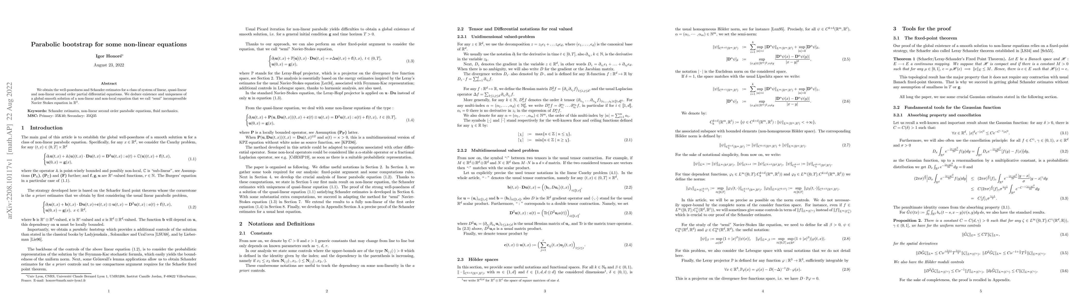 Thumbnail for Parabolic bootstrap for some non-linear equations