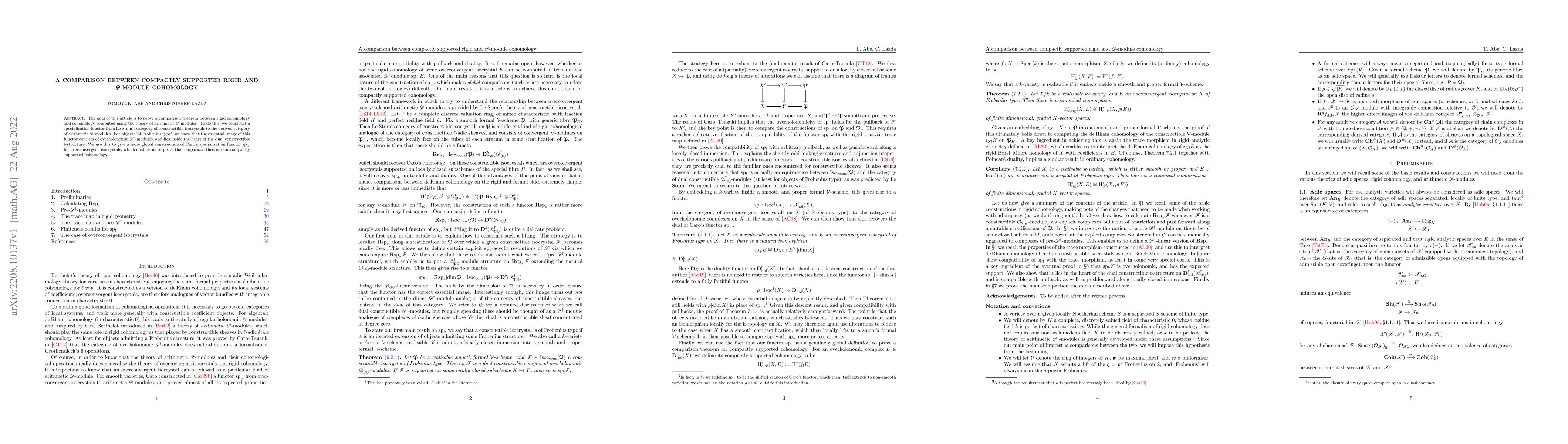 Thumbnail for A comparison between compactly supported rigid and
  $\pmb{\mathscr{D}}$-module cohomology