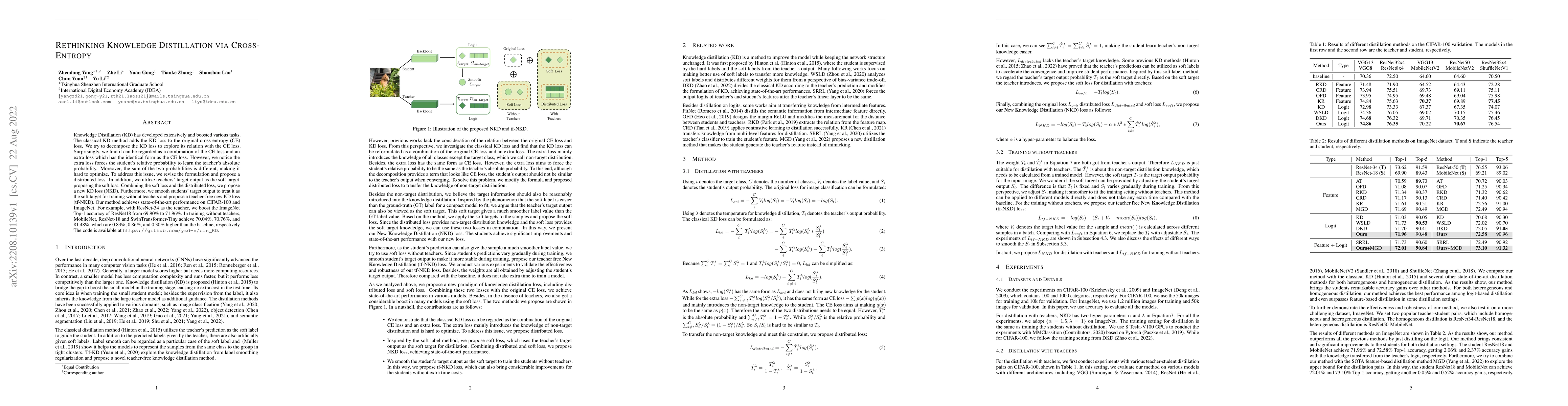 Thumbnail for Rethinking Knowledge Distillation via Cross-Entropy