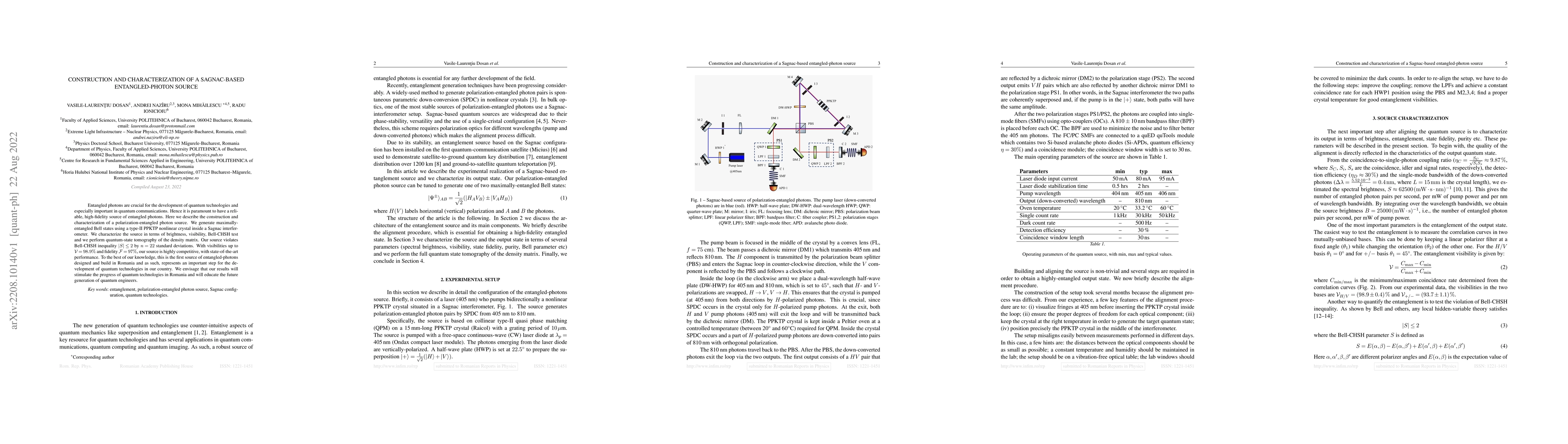 Thumbnail for Construction and characterization of a Sagnac-based entanged-photon
  source