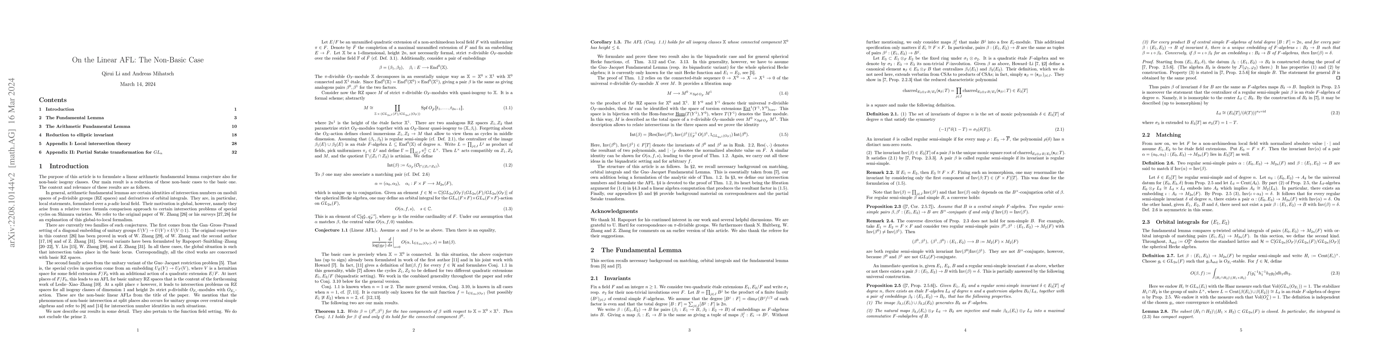 Thumbnail for On the Linear AFL: The Non-Basic Case