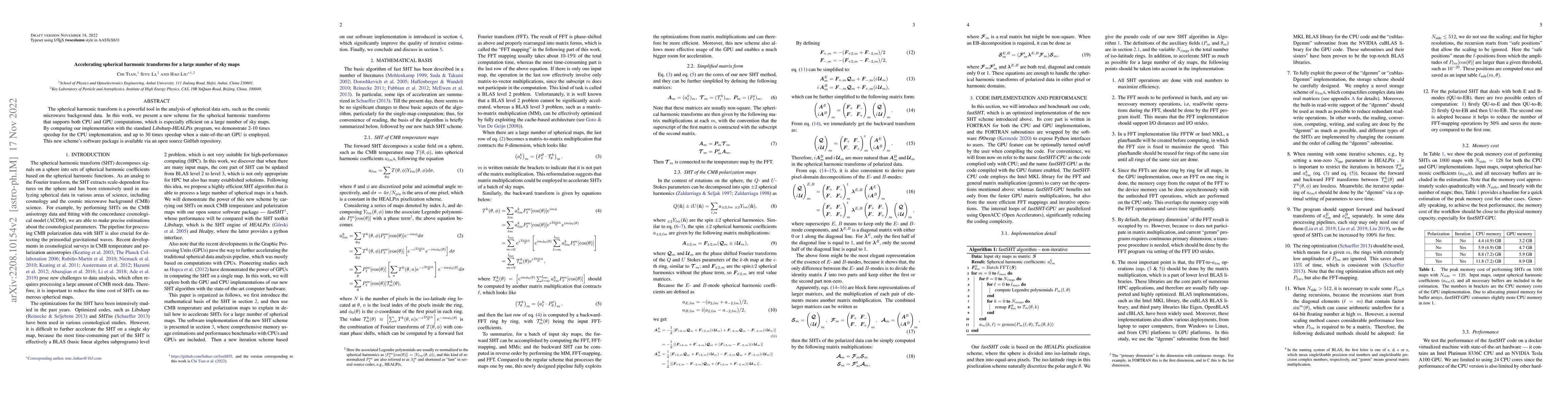 Thumbnail for Accelerating spherical harmonic transforms for a large number of sky
  maps