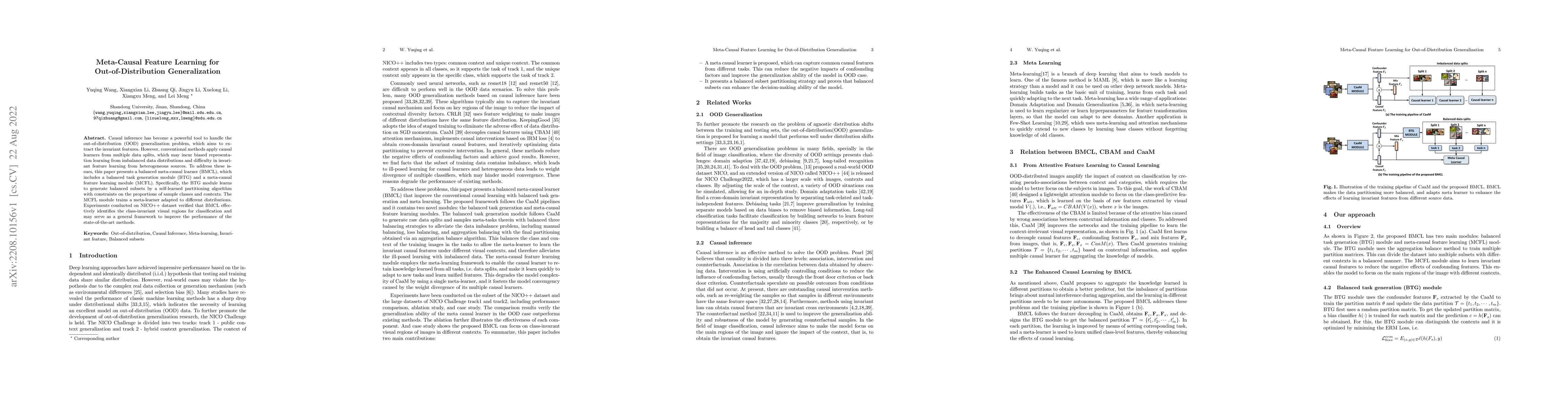 Thumbnail for Meta-Causal Feature Learning for Out-of-Distribution Generalization