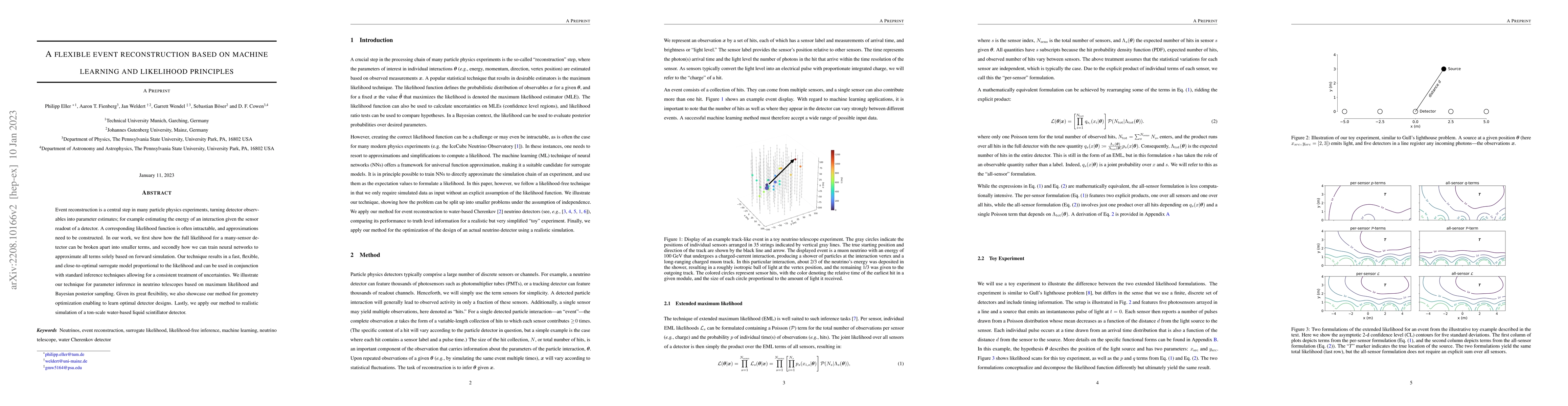 Thumbnail for A flexible event reconstruction based on machine learning and likelihood
  principles