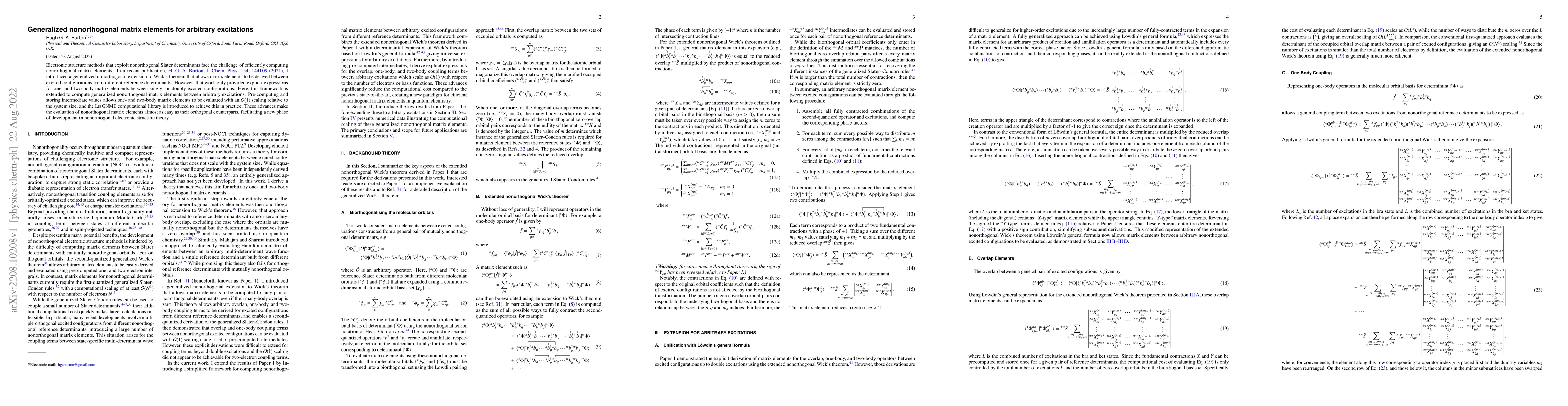 Thumbnail for Generalized nonorthogonal matrix elements for arbitrary excitations