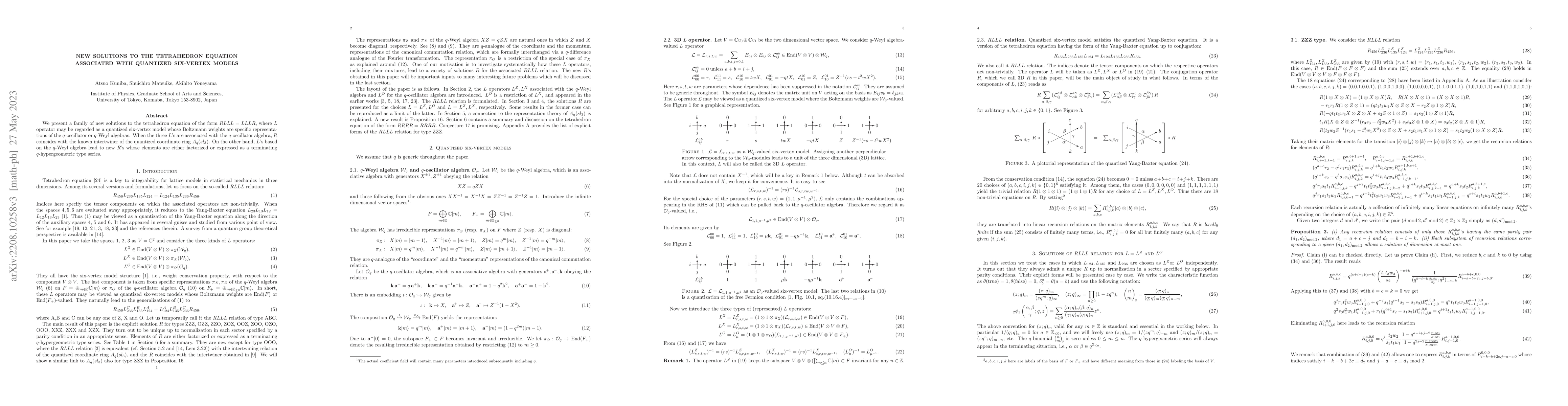 Thumbnail for New solutions to the tetrahedron equation associated with quantized
  six-vertex models