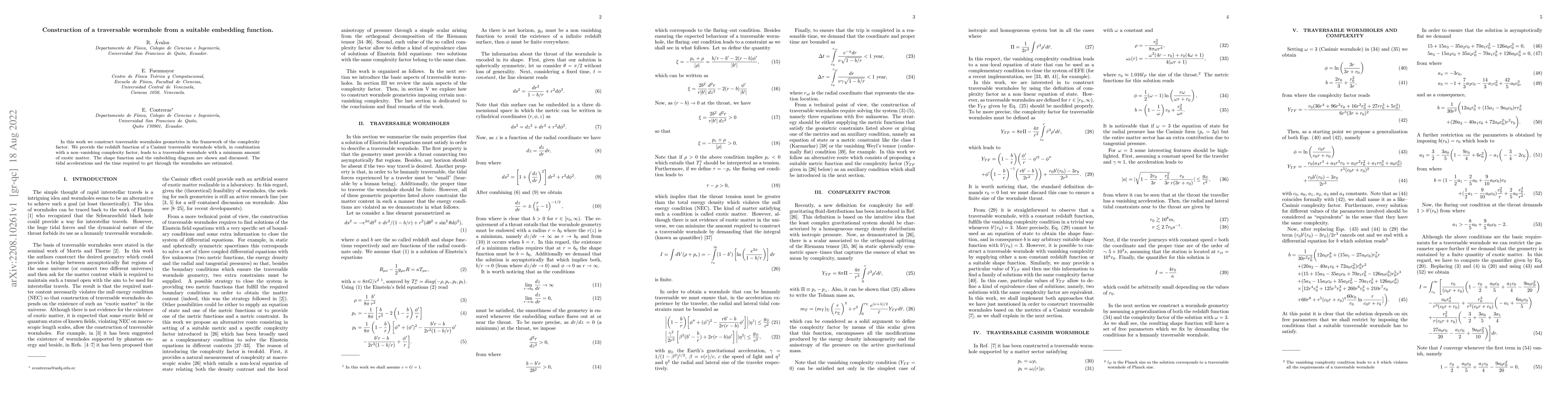 Thumbnail for Traversable wormholes with like--Casimir complexity supported with
  arbitrarily small amount of exotic matter