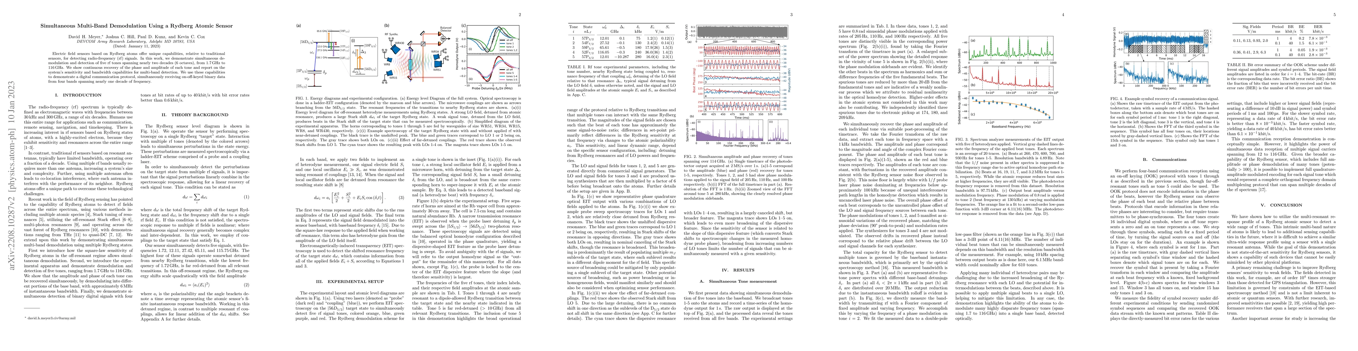 Thumbnail for Simultaneous Multi-Band Demodulation Using a Rydberg Atomic Sensor