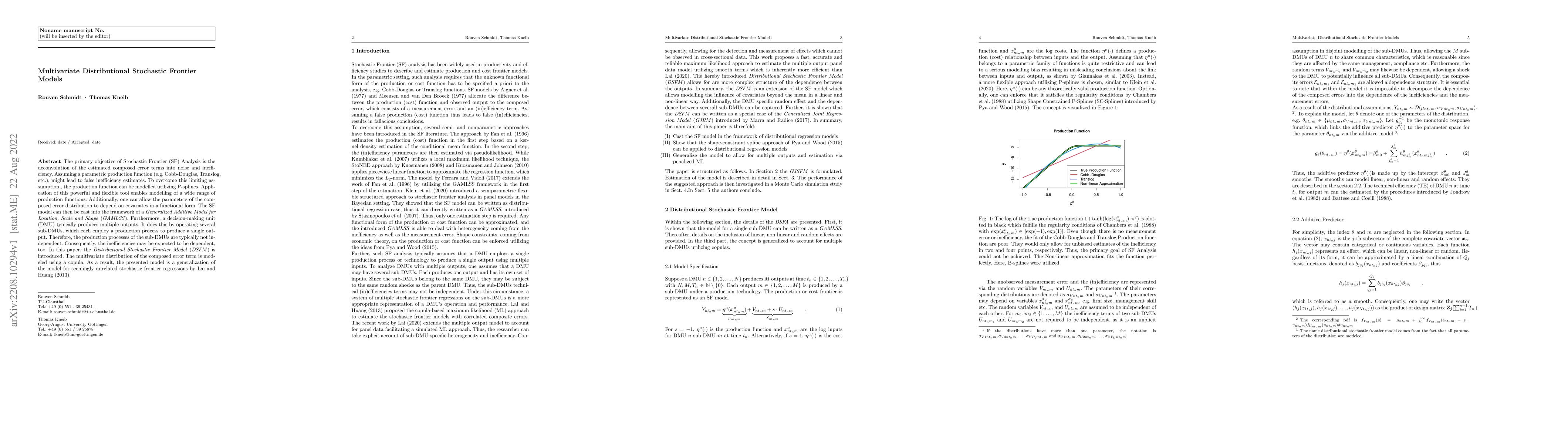 Thumbnail for Multivariate Distributional Stochastic Frontier Models