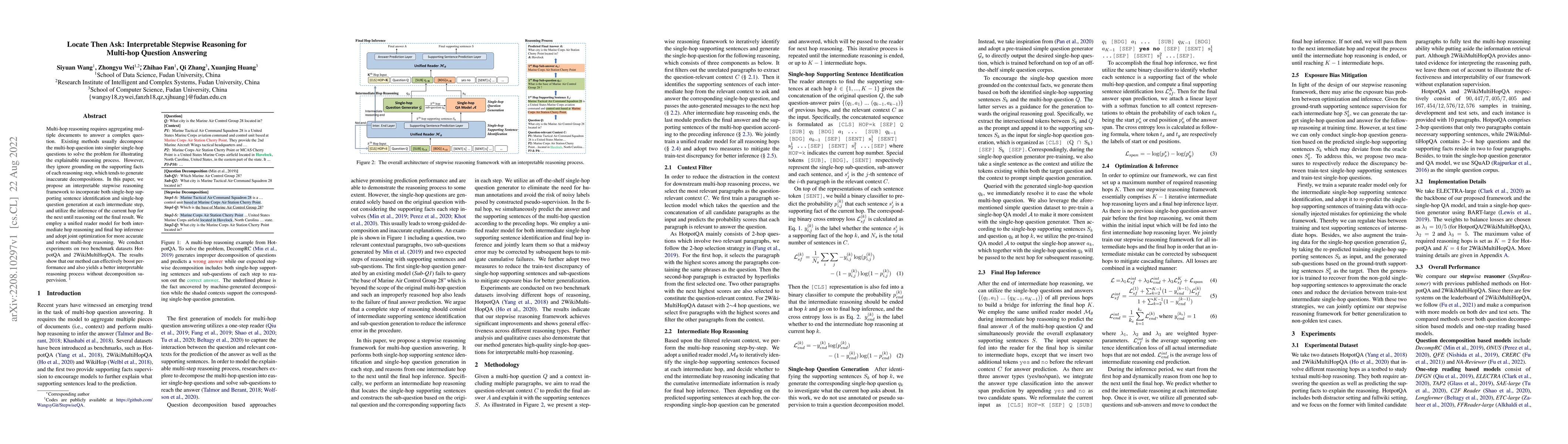 Thumbnail for Locate Then Ask: Interpretable Stepwise Reasoning for Multi-hop Question
  Answering