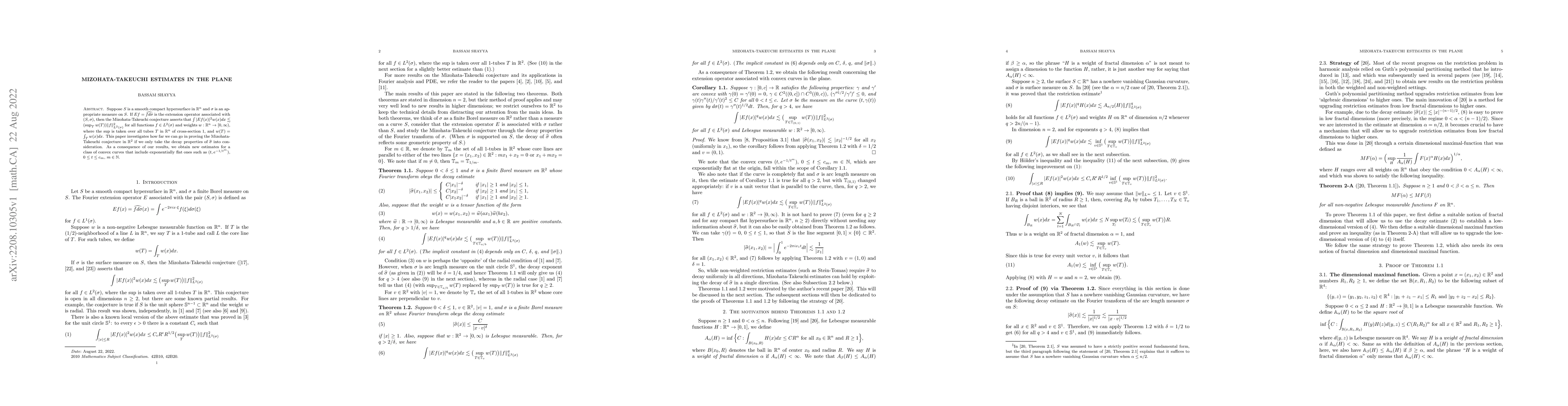Thumbnail for Mizohata-Takeuchi estimates in the plane