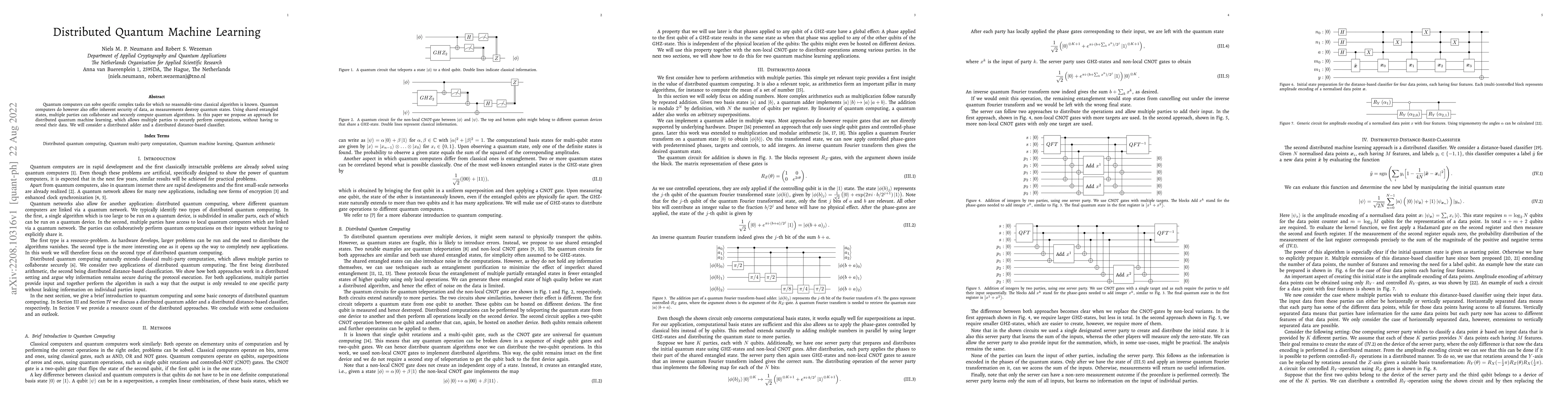 Thumbnail for Distributed Quantum Machine Learning