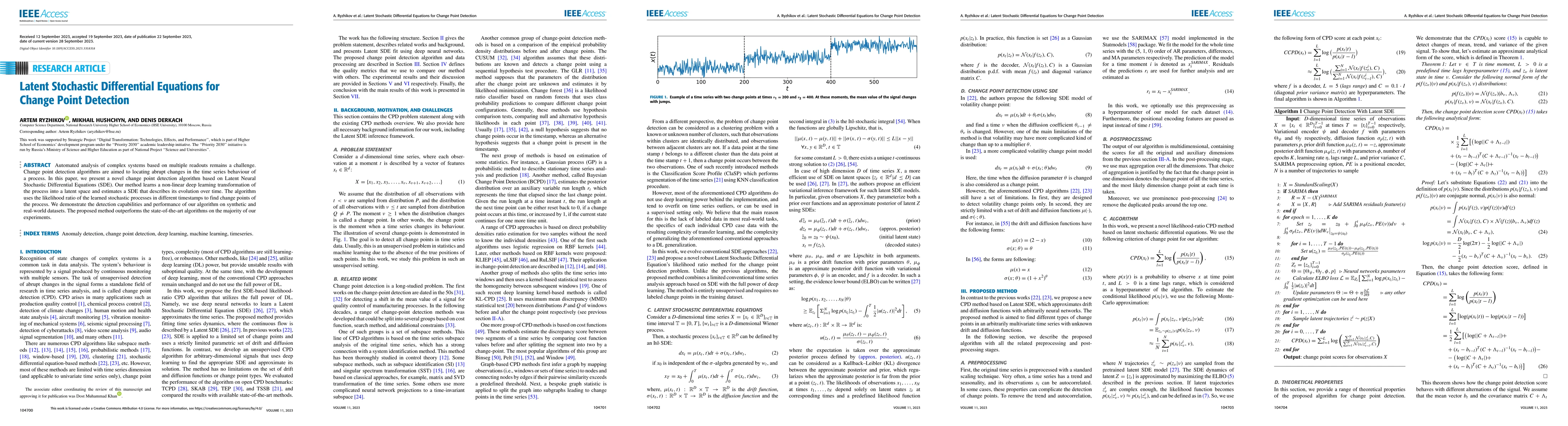Thumbnail for Latent Neural Stochastic Differential Equations for Change Point
  Detection