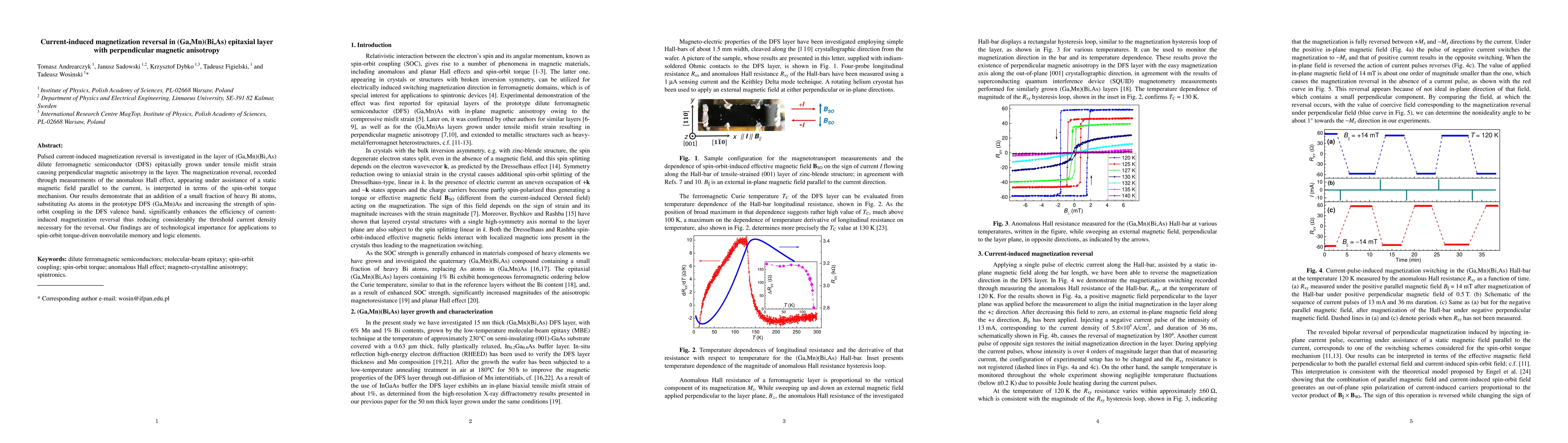 Thumbnail for Current-induced magnetization reversal in (Ga,Mn)(Bi,As) epitaxial layer
  with perpendicular magnetic anisotropy
