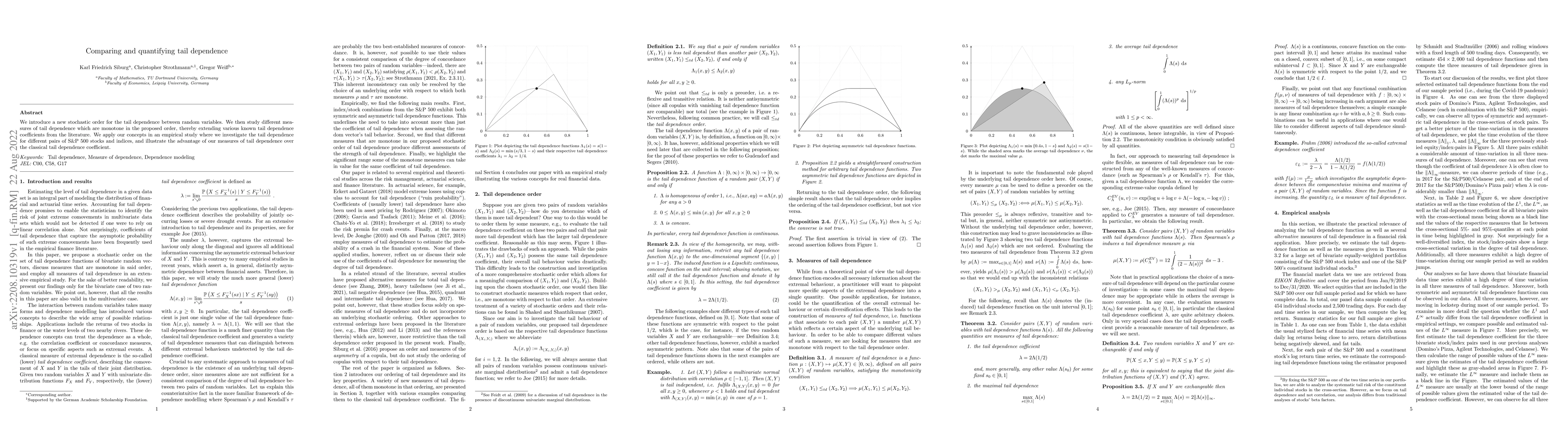 Thumbnail for Comparing and quantifying tail dependence