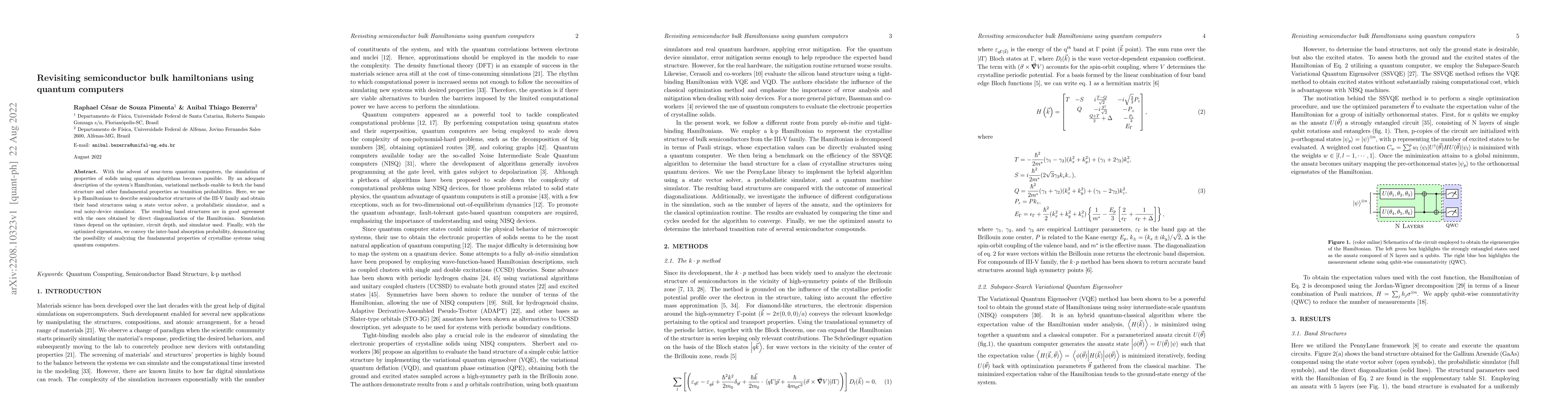 Thumbnail for Revisiting semiconductor bulk hamiltonians using quantum computers