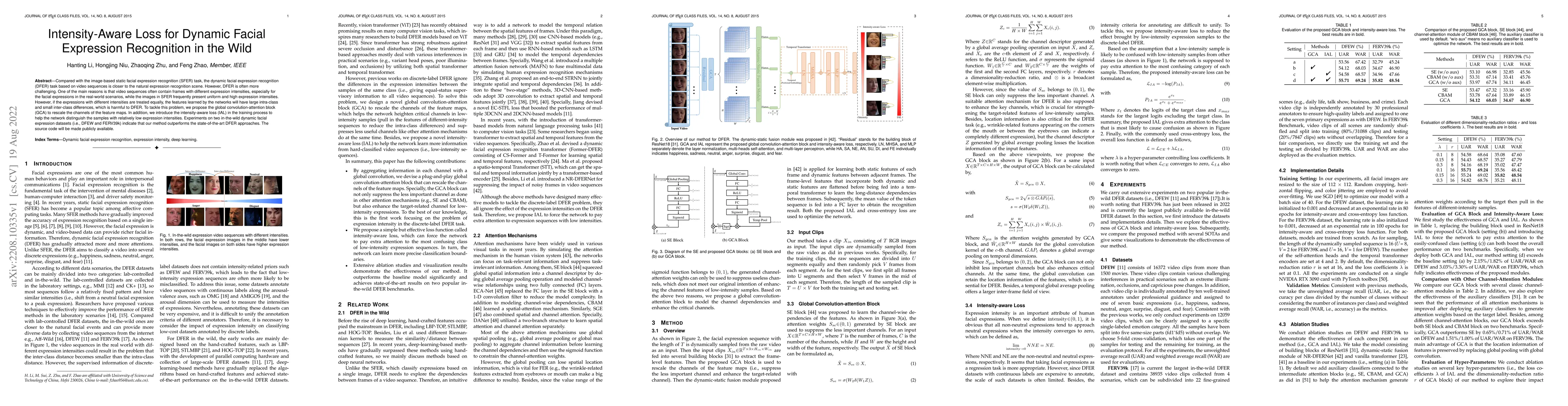 Thumbnail for Intensity-Aware Loss for Dynamic Facial Expression Recognition in the
  Wild