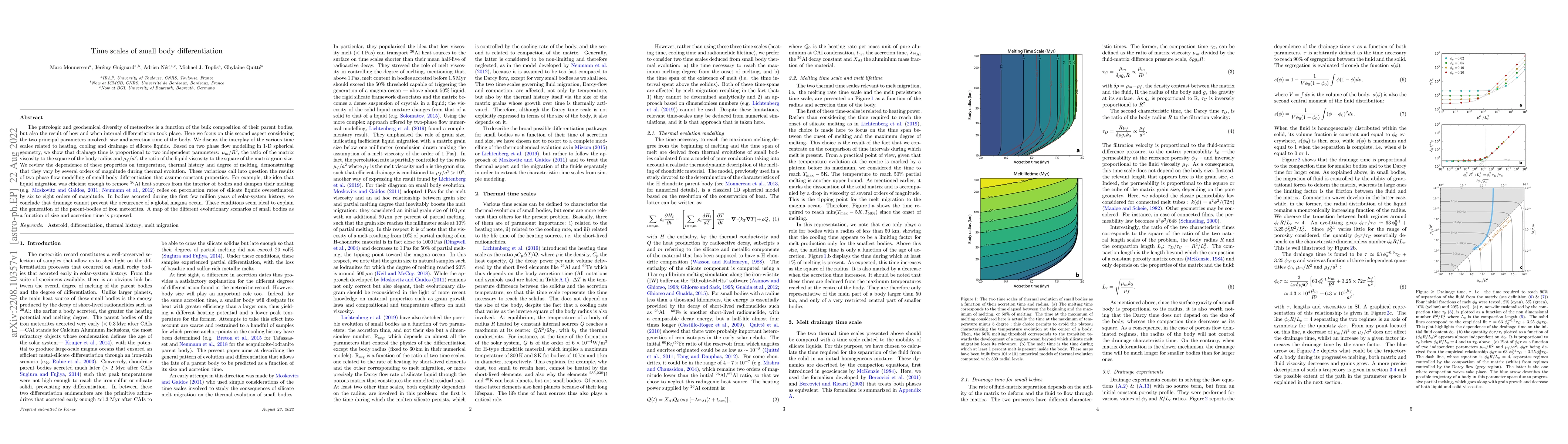 Thumbnail for Time scales of small body differentiation