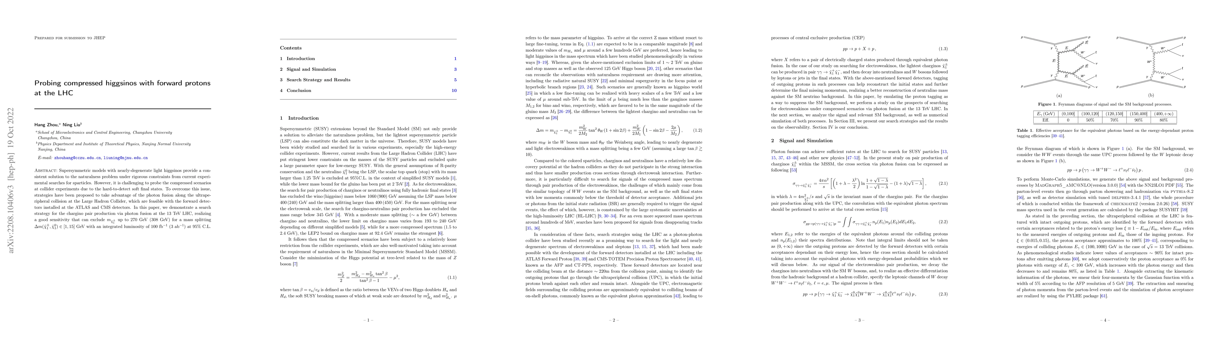 Thumbnail for Probing compressed higgsinos with forward protons at the LHC