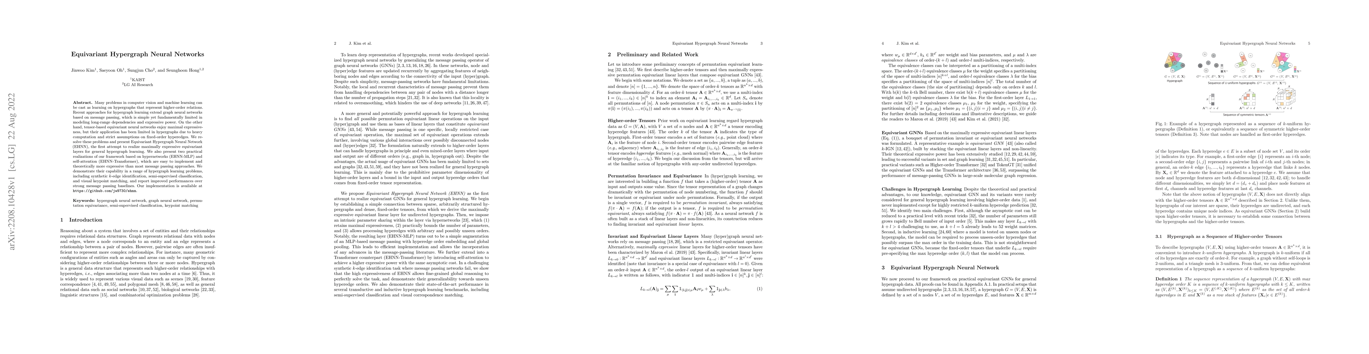 Thumbnail for Equivariant Hypergraph Neural Networks
