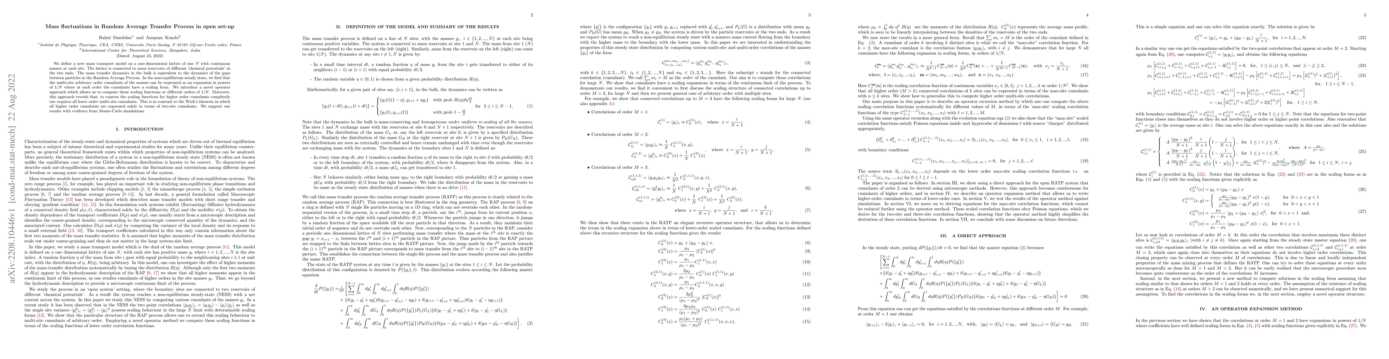 Thumbnail for Mass fluctuations in Random Average Transfer Process in open set-up
