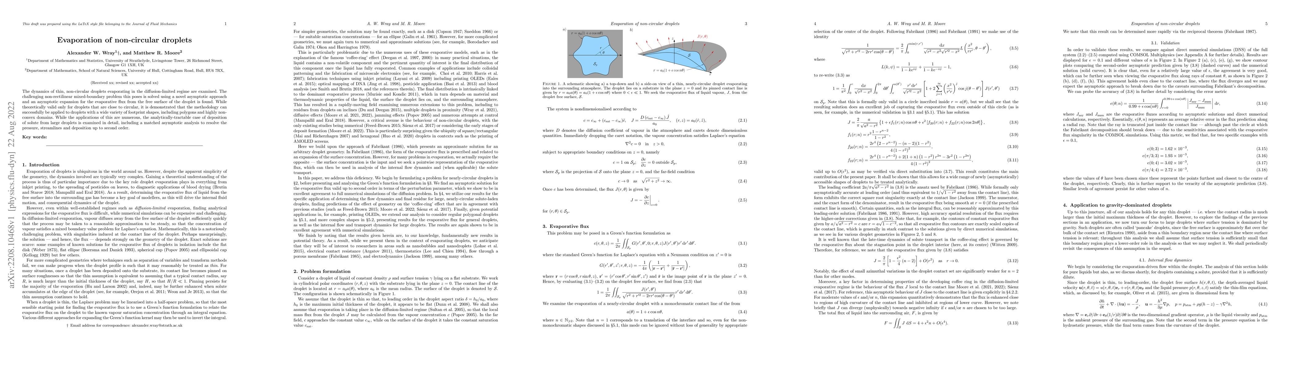 Thumbnail for Evaporation of non-circular droplets