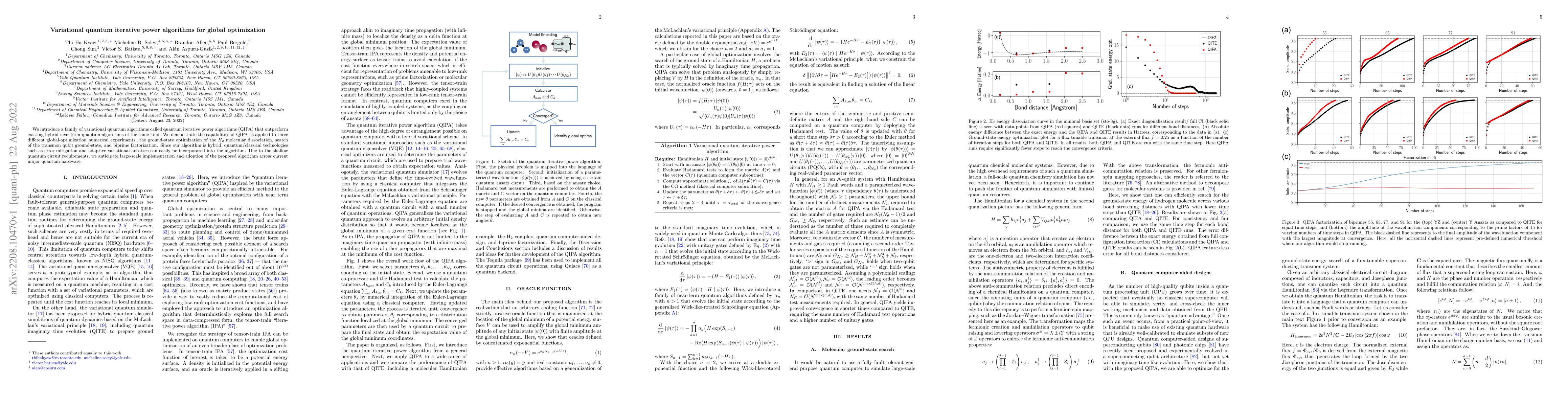 Thumbnail for Variational quantum iterative power algorithms for global optimization