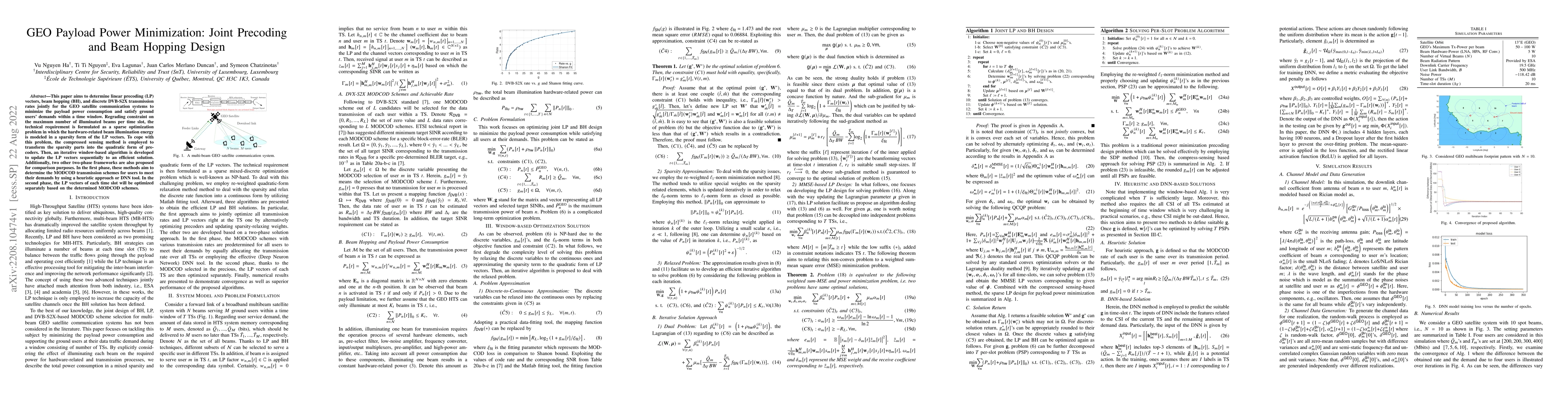 Thumbnail for GEO Payload Power Minimization: Joint Precoding and Beam Hopping Design