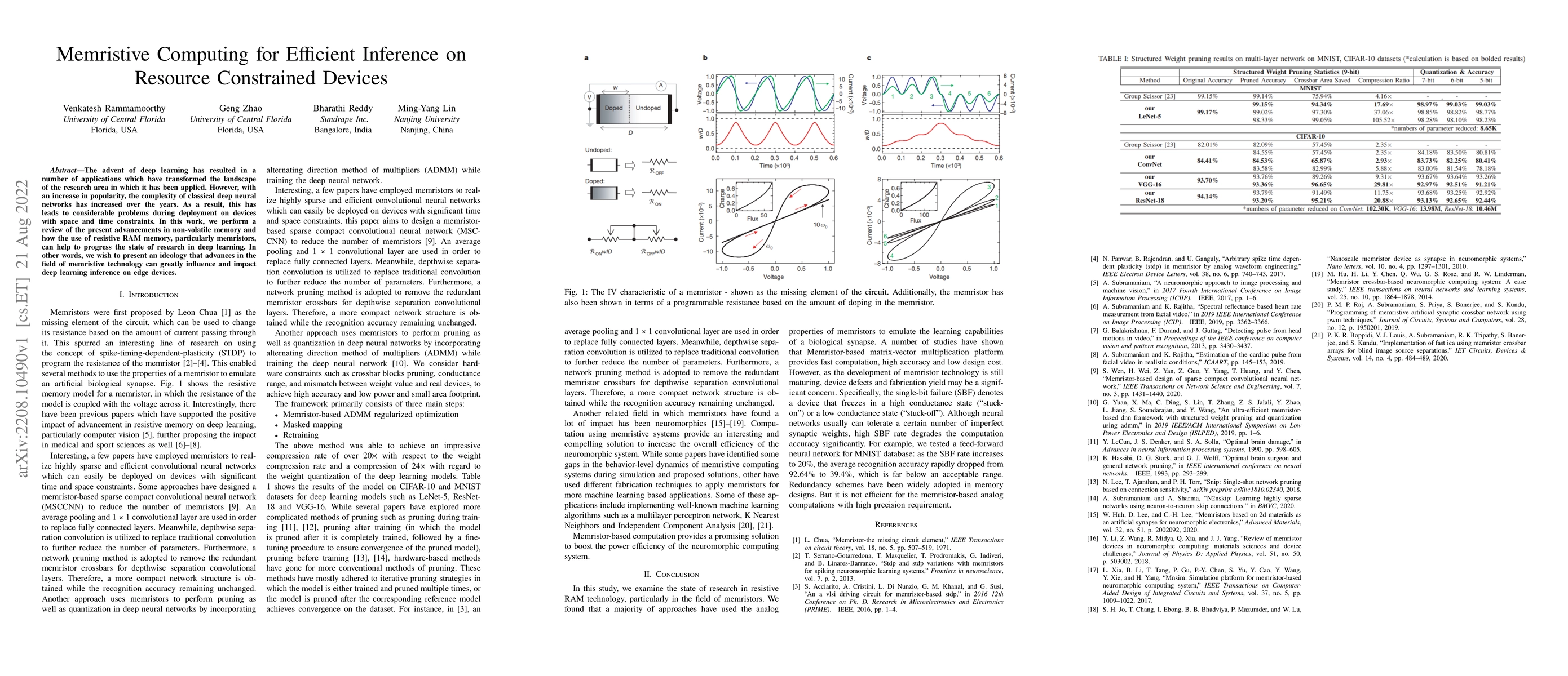 Thumbnail for Memristive Computing for Efficient Inference on Resource Constrained
  Devices
