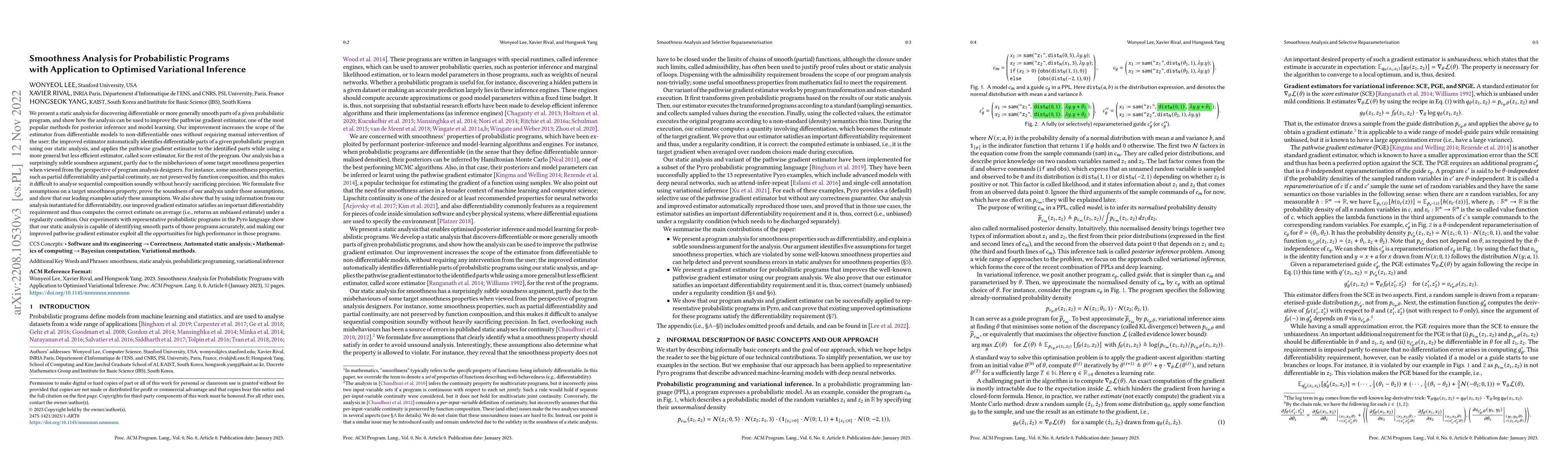 Thumbnail for Smoothness Analysis for Probabilistic Programs with Application to
  Optimised Variational Inference