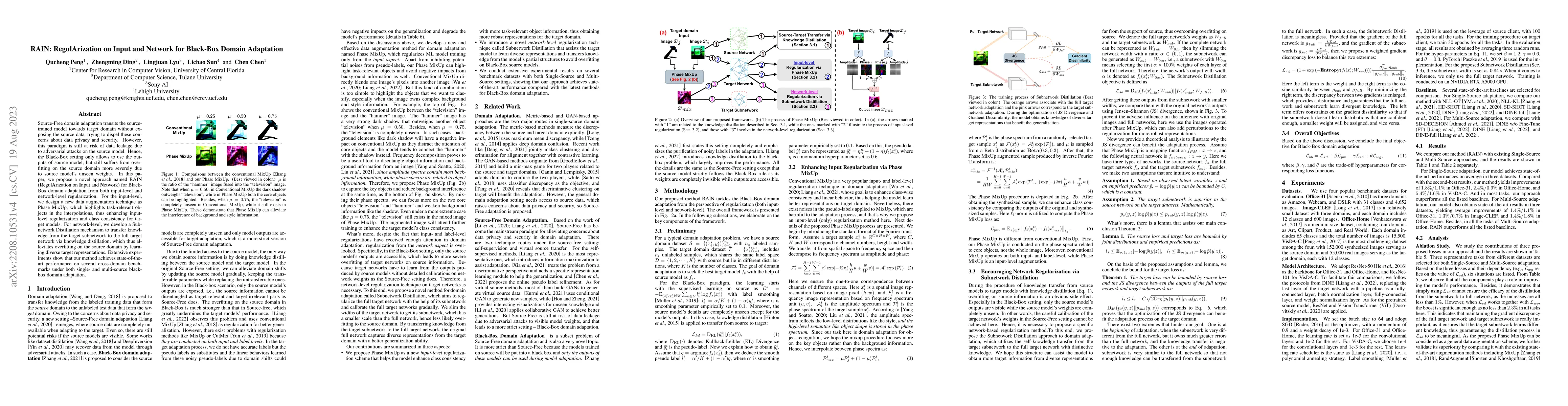 Thumbnail for RAIN: RegulArization on Input and Network for Black-Box Domain
  Adaptation