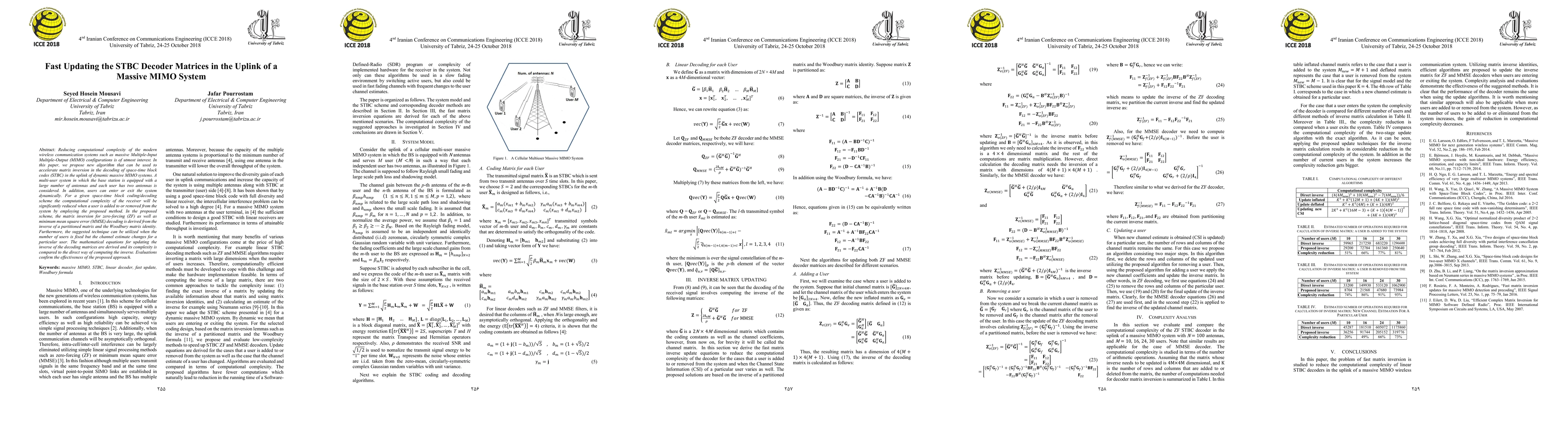 Thumbnail for Fast Updating the STBC Decoder Matrices in the Uplink of a Massive MIMO
  System