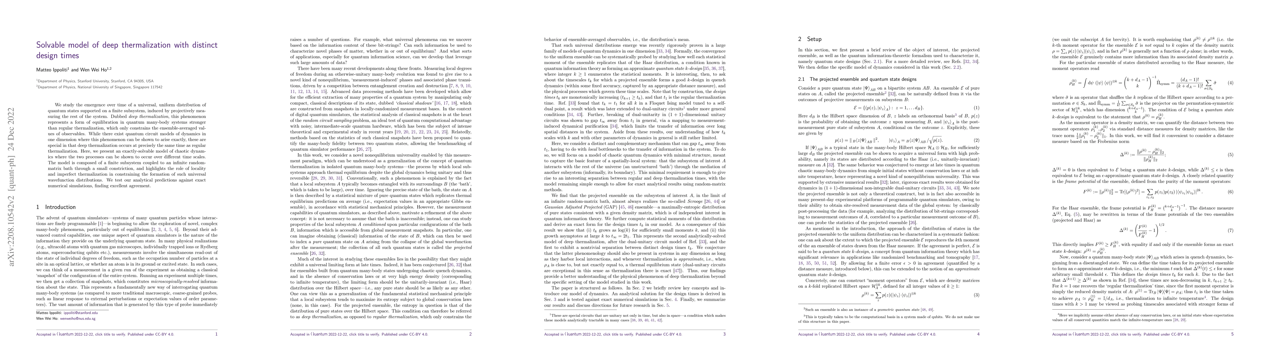 Thumbnail for Solvable model of deep thermalization with distinct design times