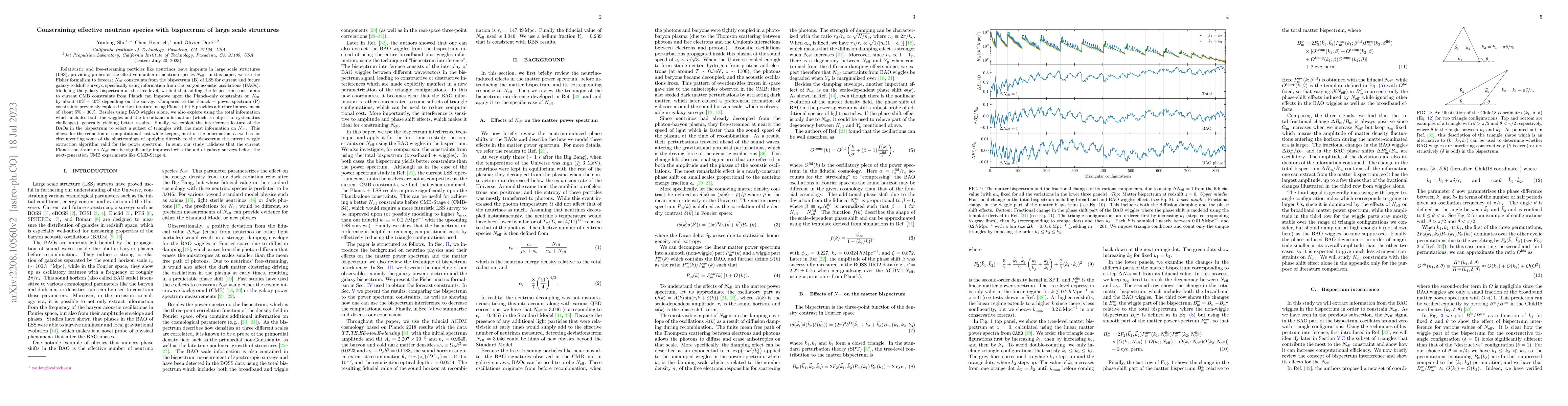 Thumbnail for Constraining effective neutrino species with bispectrum of large scale
  structures