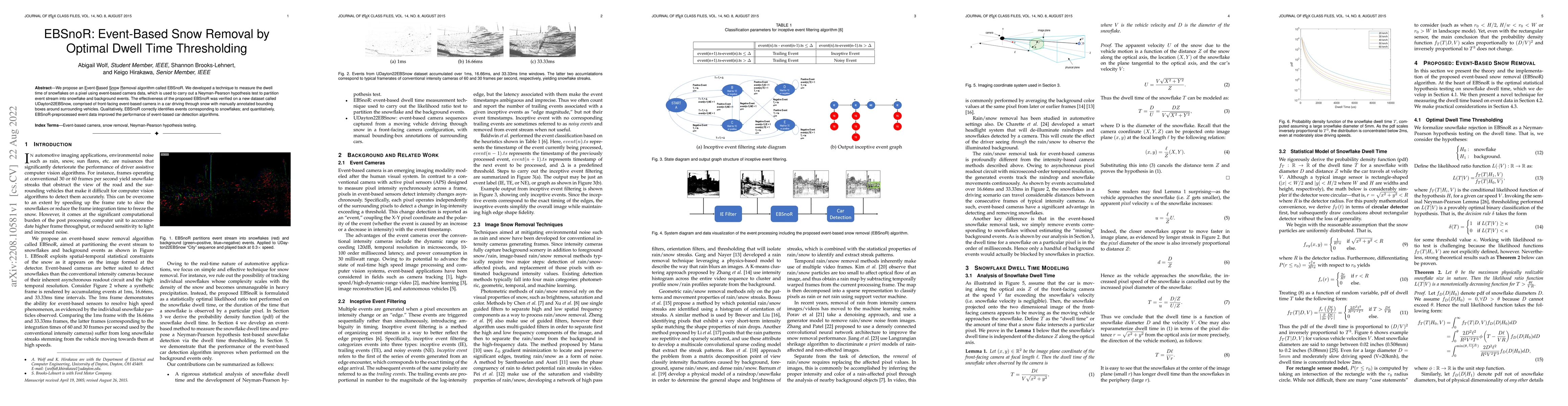 Thumbnail for EBSnoR: Event-Based Snow Removal by Optimal Dwell Time Thresholding