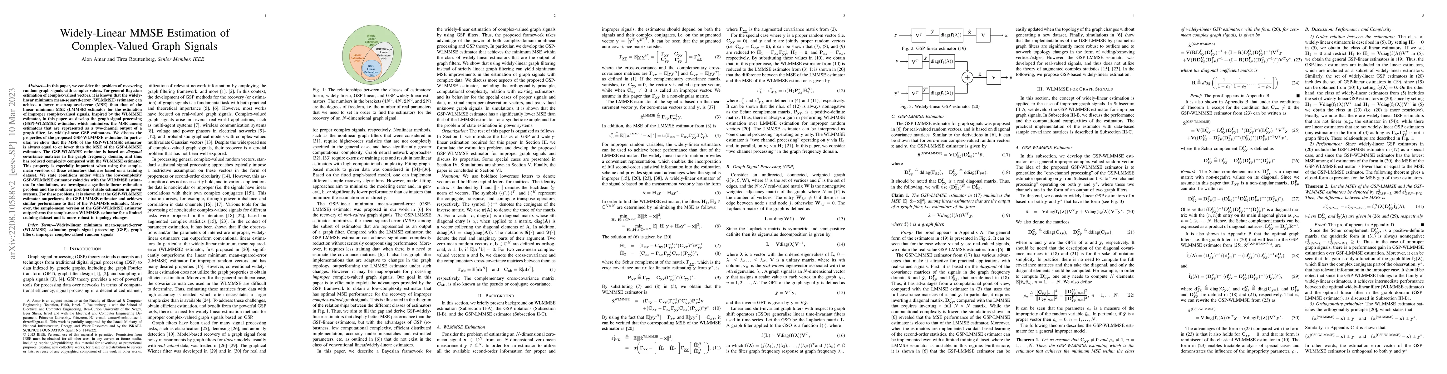 Thumbnail for Widely-Linear MMSE Estimation of Complex-Valued Graph Signals