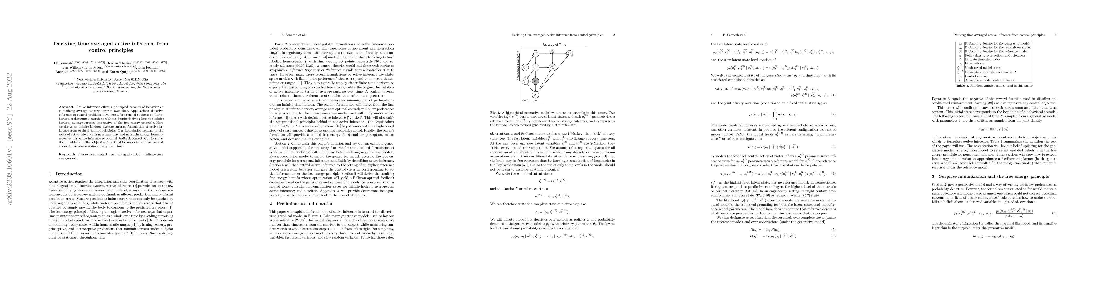 Thumbnail for Deriving time-averaged active inference from control principles