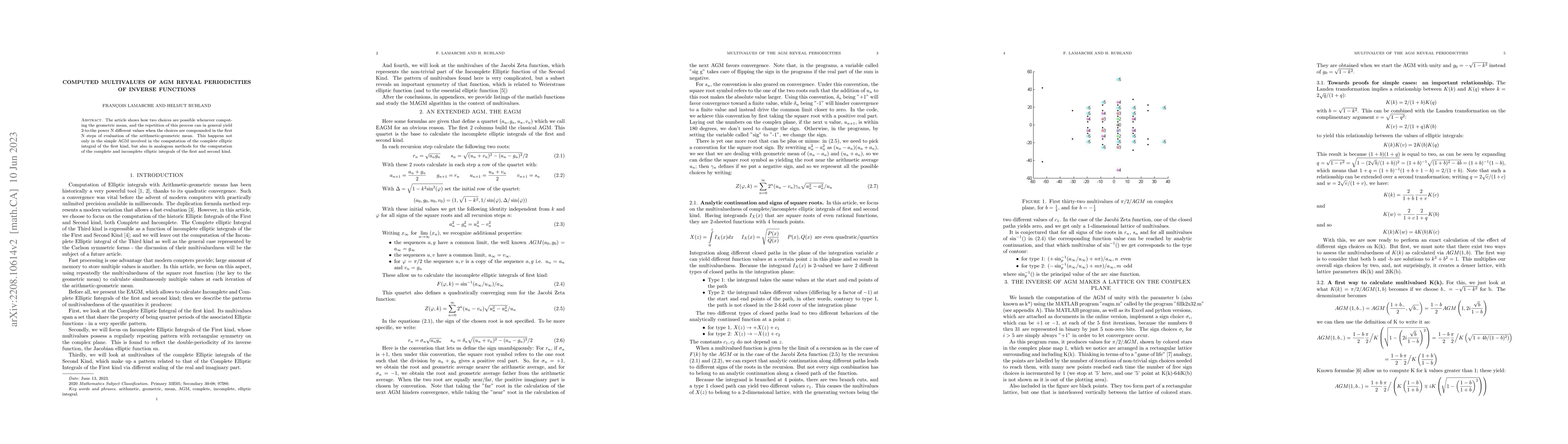 Thumbnail for Computed multivalues of AGM reveal periodicities of inverse functions