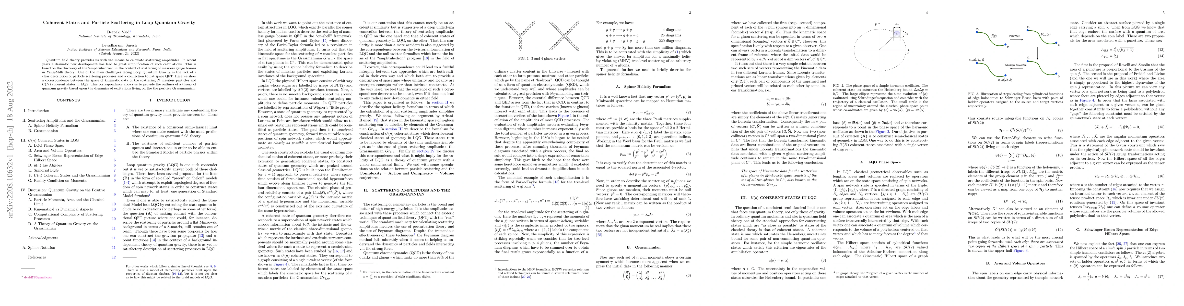 Thumbnail for Coherent States and Particle Scattering in Loop Quantum Gravity