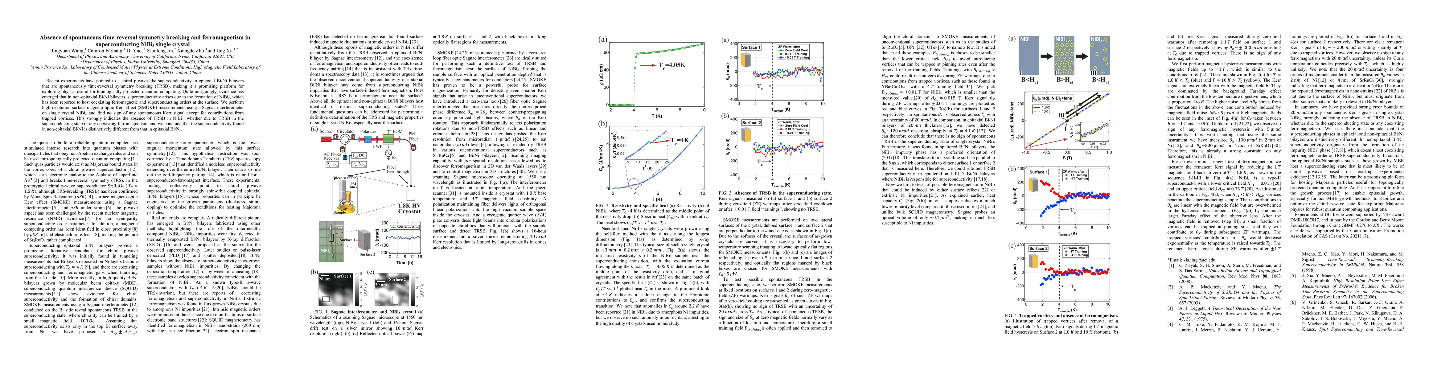 Thumbnail for Absence of spontaneous time-reversal symmetry breaking and
  ferromagnetism in superconducting NiBi3 single crystal