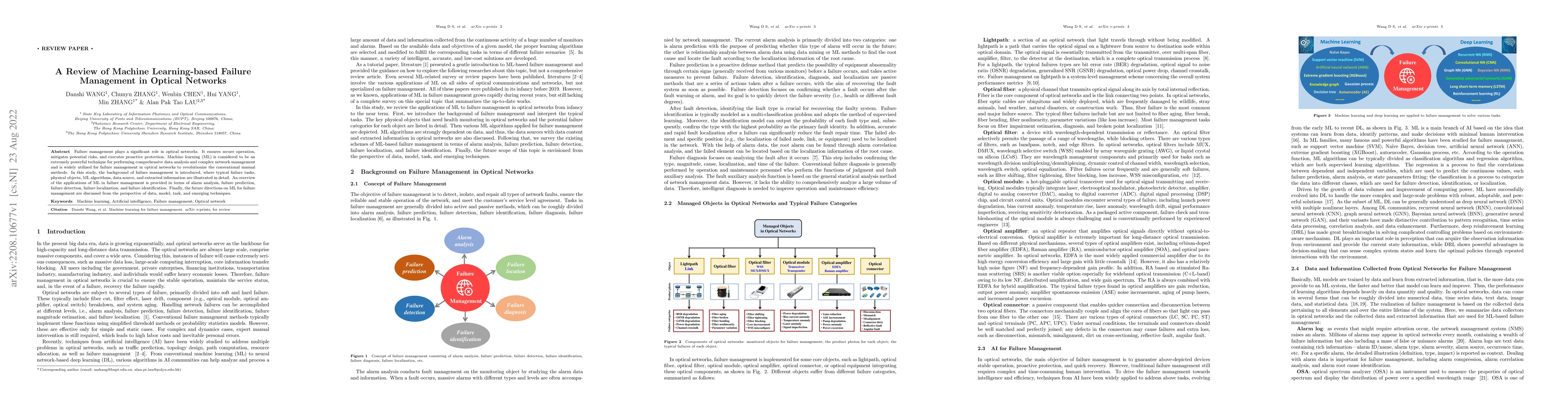Thumbnail for A Review of Machine Learning-based Failure Management in Optical
  Networks
