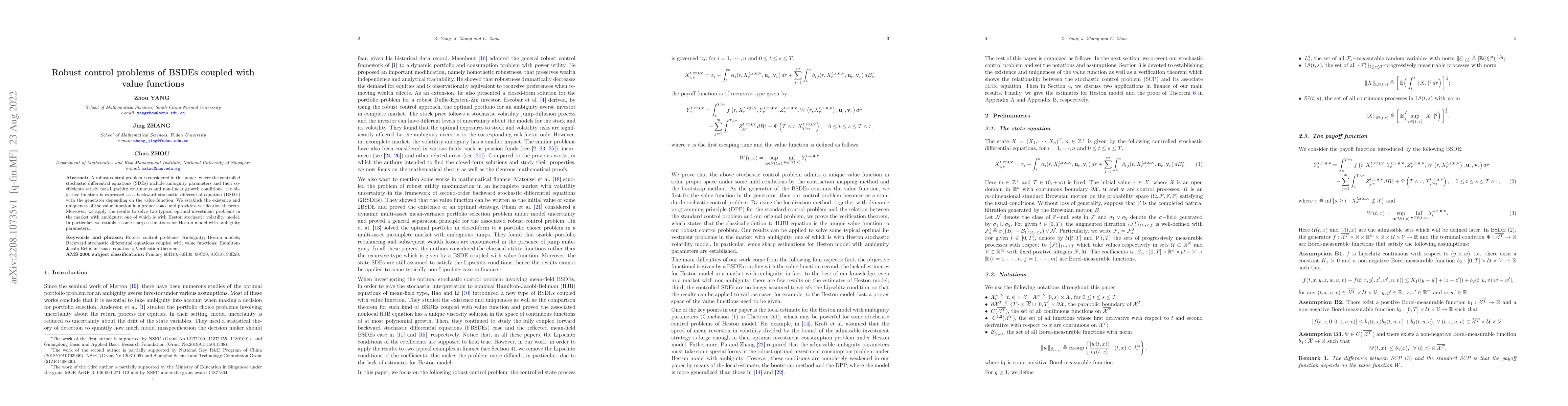 Thumbnail for Robust control problems of BSDEs coupled with value functions