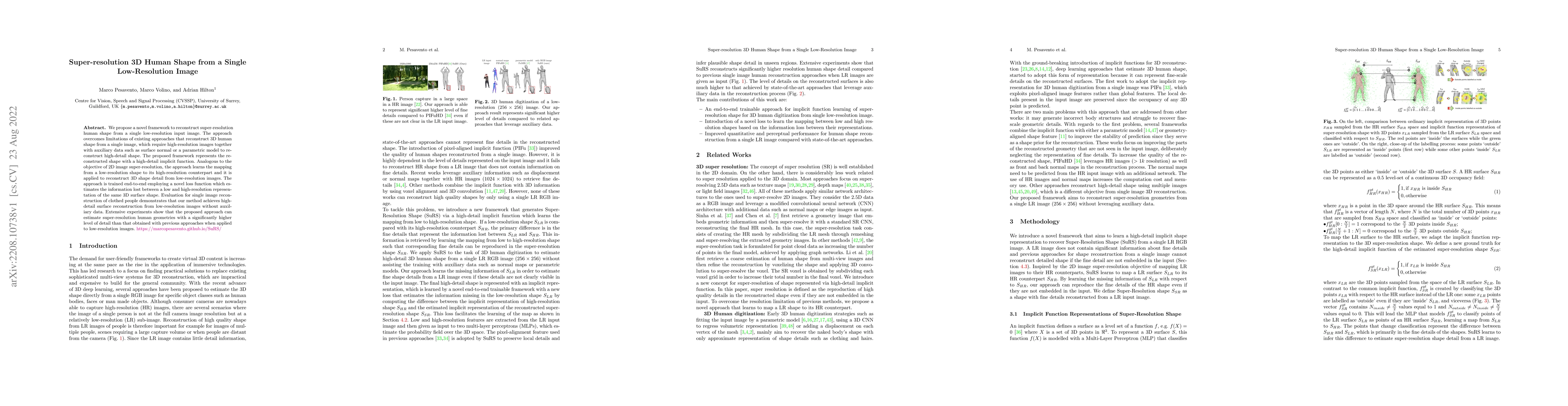 Thumbnail for Super-resolution 3D Human Shape from a Single Low-Resolution Image