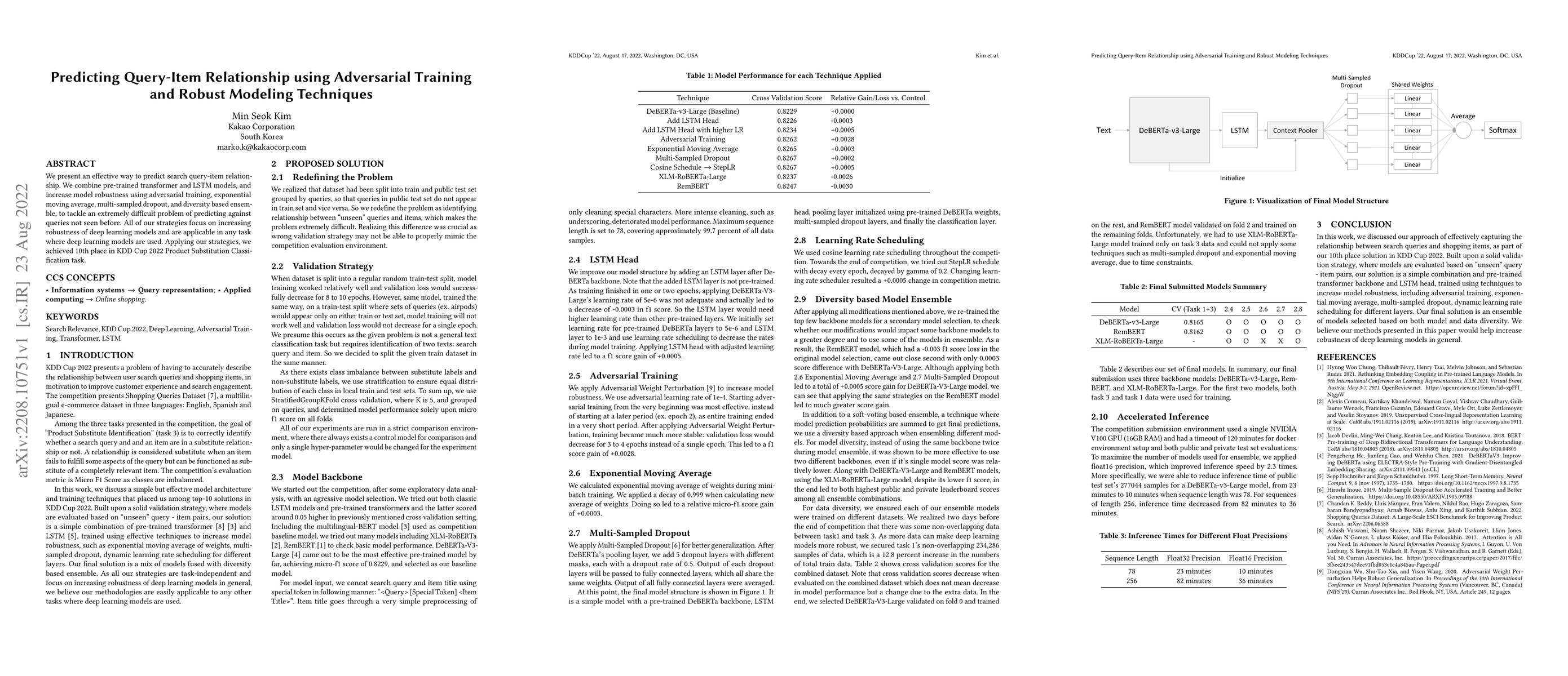 Thumbnail for Predicting Query-Item Relationship using Adversarial Training and Robust
  Modeling Techniques
