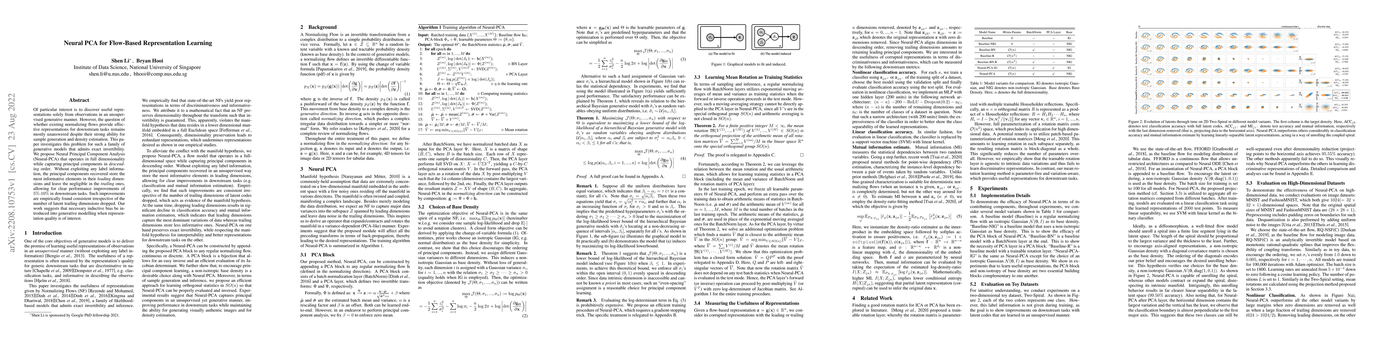 Thumbnail for Neural PCA for Flow-Based Representation Learning